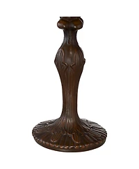 Robert Louis Tiffany Camile Traditional Tiffany Style Accent Table Lamp 18 1/2" High Antique Bronze Brown Woven Art Glass Shade Decor for Bedroom Hous