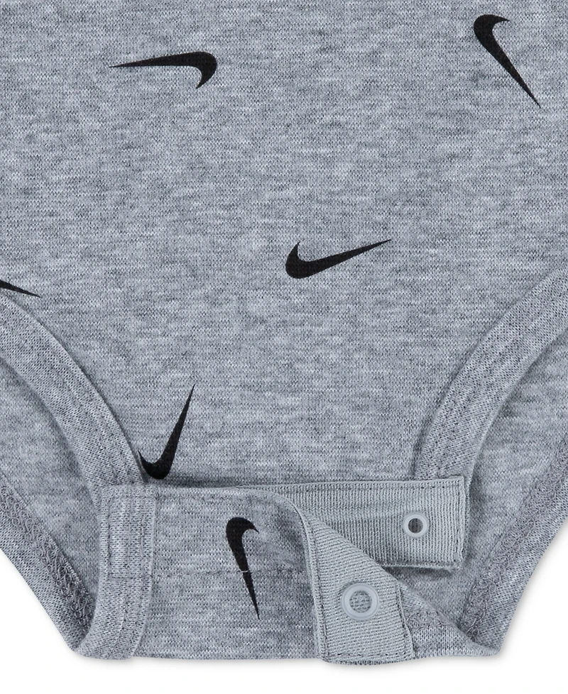 Nike Baby Boys or Girls Essentials Bodysuits, Pack of 3