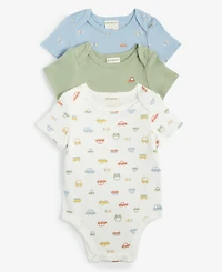 Baby Boys Travel Cotton Bodysuits, 3 Pack, Exclusively at Macy's