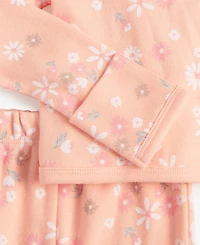 Baby Girls Secret Garden Cotton Hat, Cardigan & Footed Pants, 3 Piece Set, Exclusively at Macy's