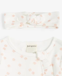 Baby Girls Secret Garden Cotton Printed Coverall Set, Exclusively at Macy's