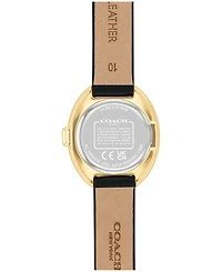 Coach Women's Sammy Black Leather Watch 22.5mm