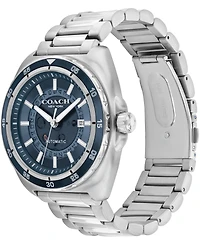 Coach Men's Charter Automatic Silver Stainless Steel Watch 44.5mm