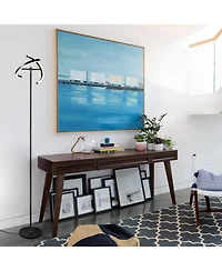 Halo Split 72" Led Torchiere Floor Lamp with Adjustable Head