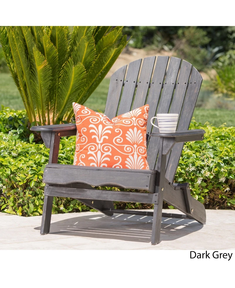 Streamdale Furniture Rustic Adirondack Chair Acacia Wood, Foldable, Traditional Slats