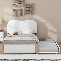 Streamdale Twin Upholstered Platform Bed with Trundle
