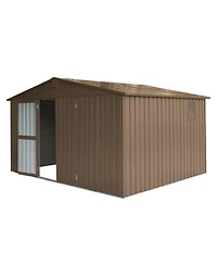 Streamdale Furniture Spacious Rust-Proof Storage Shed with Elevated Height and Light-Inviting Windows