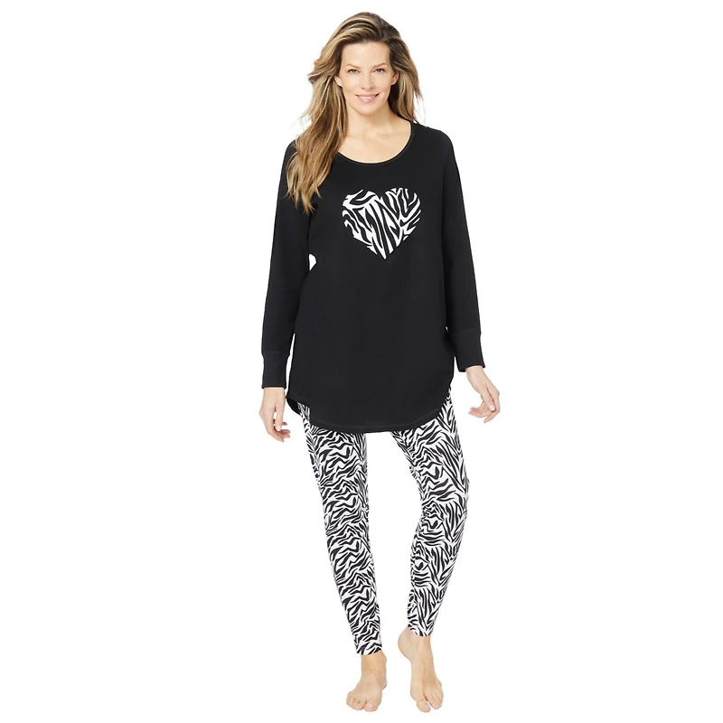 Dreams & Co. Plus 2-Piece Pj Legging Set