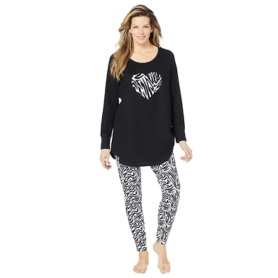 Dreams & Co. Plus 2-Piece Pj Legging Set