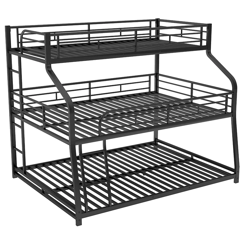 Streamdale Triple Bunk Bed with Ladder and Guardrails