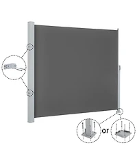 119x71 In Outdoor Retractable Side Awning Folding Privacy Screen Divider Garden