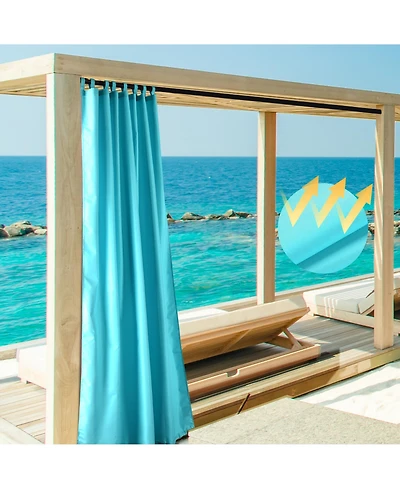 54"x96" Outdoor Privacy Curtain Tab Top Drape UV30+ Pergola Porch Garden Pack