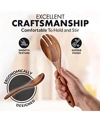 Zulay Kitchen Premium 8-Piece Wooden Spoons for Cooking