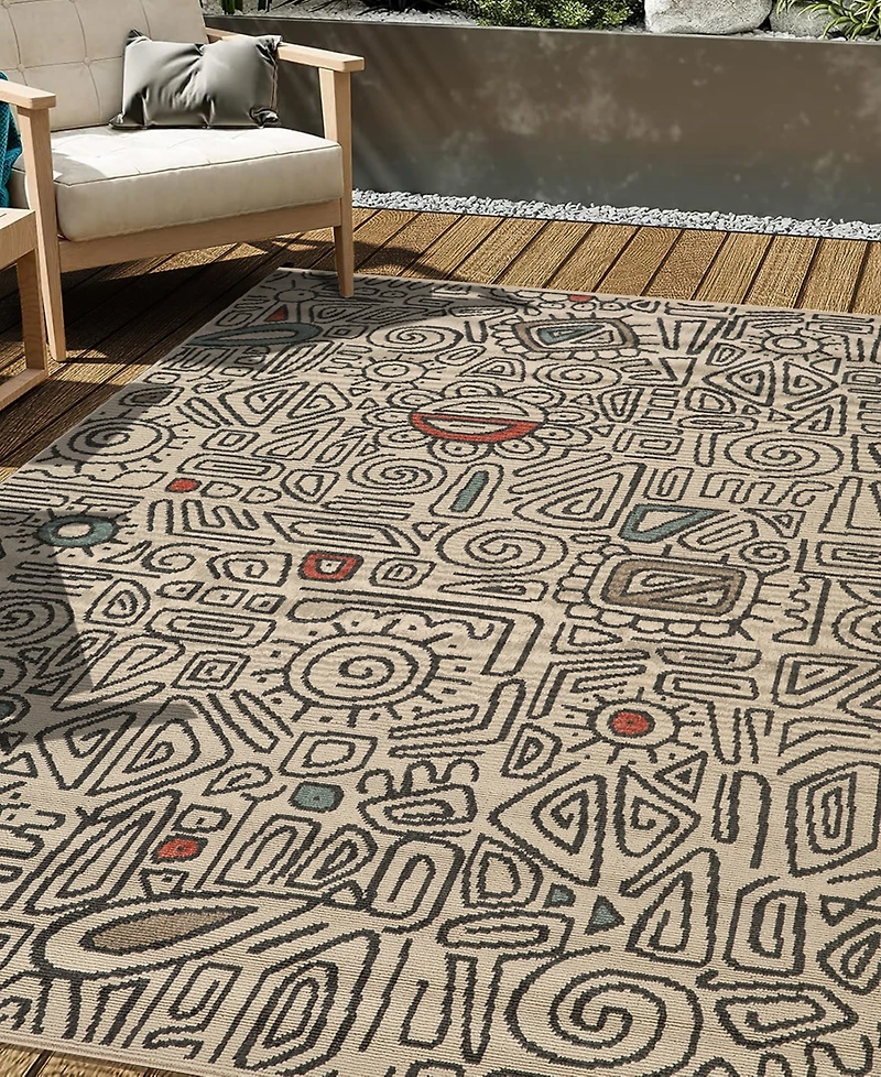 Lr Home Trixie 5'x7' Outdoor Area Rug