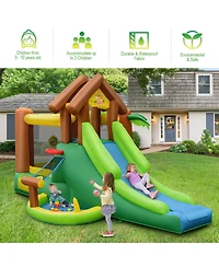 Inolait Kids Inflatable Jungle Bounce House Castle including Bag without Blower