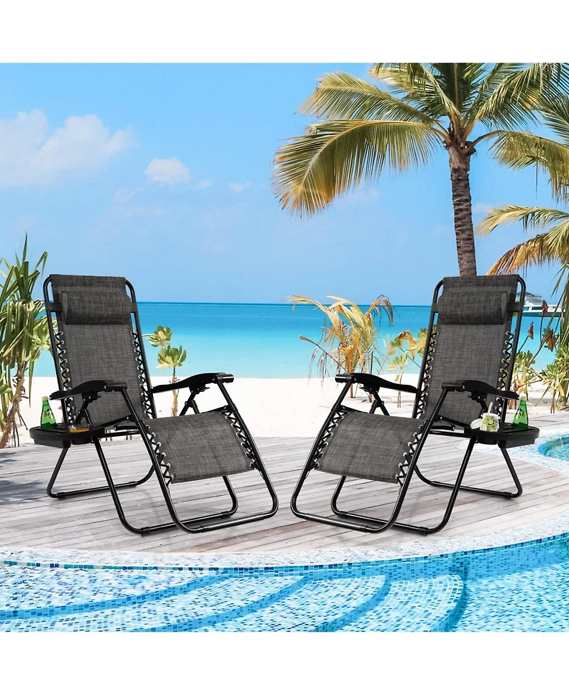 Inolait Outdoor Folding Zero Gravity Reclining Lounge Chair