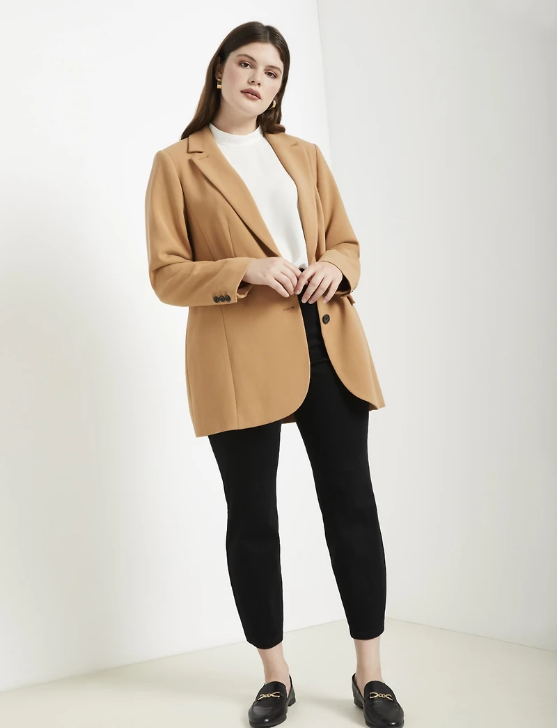 Eloquii Plus The 365 Semi Stretch Two Button Blazer