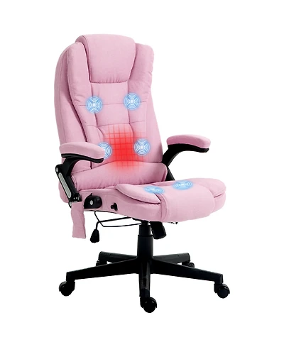 Vinsetto 6 Point Vibrating Massage Office Chair with Lumbar Heat