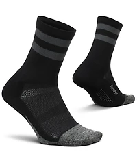 Feetures Men's Elite Light Cushion Mini Crew Sock - Sport with Targeted Compression