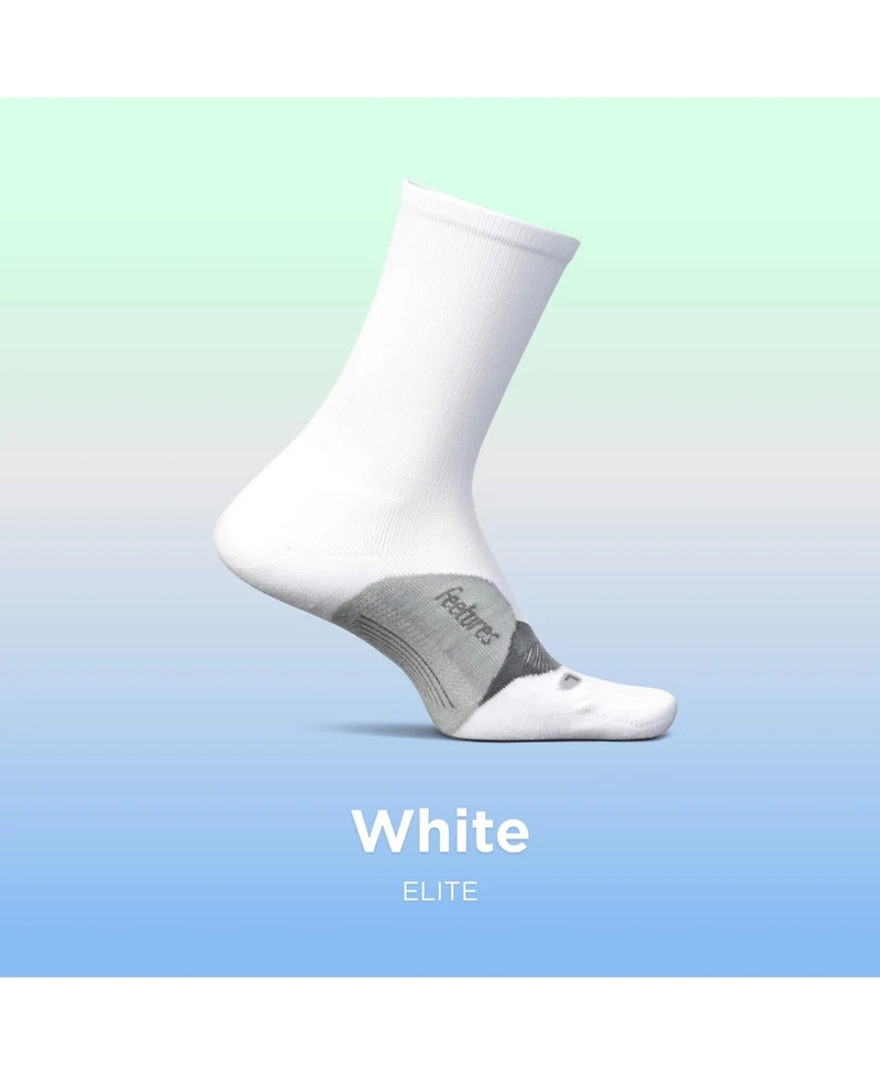Feetures Men's Elite Light Cushion Mini Crew Sock - Sport Sock with Targeted Compression - Large