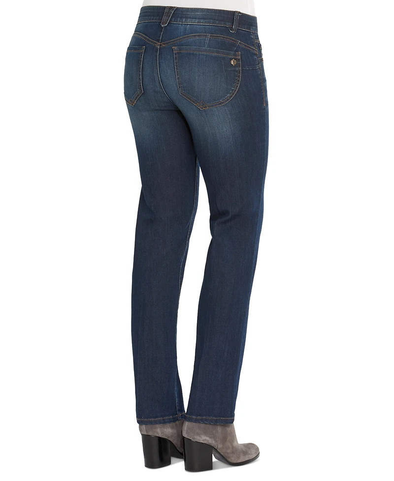 Democracy Petite "Ab"solution Straight-Leg Jeans