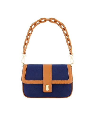 Solid Canvas Flap with Double leather stap.