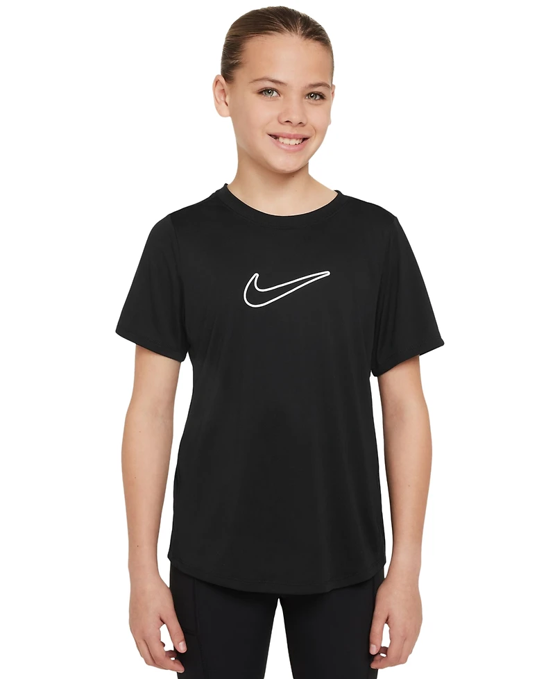 Nike Big Girls' One Fitted Dri-fit Short-Sleeve Top