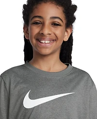 Nike Boys and Girls 6-20 Legend Swoosh-Logo Crewneck Dri-fit T-Shirt