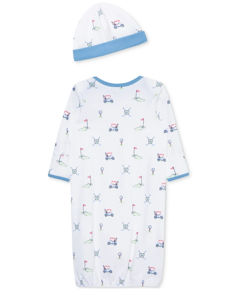 Little Me Baby Boys Cotton Golf Nightgown & Hat Set