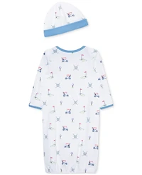 Little Me Baby Boys Cotton Golf Nightgown & Hat Set
