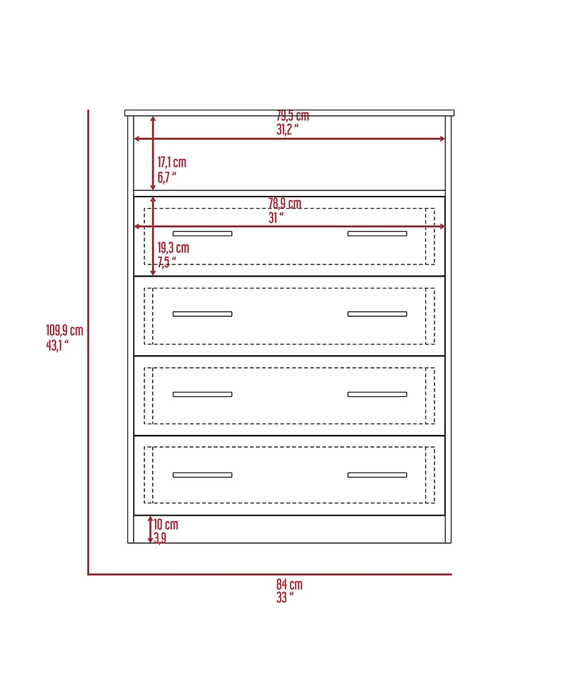 Fm Furniture Lagos Four Drawer Dresser
