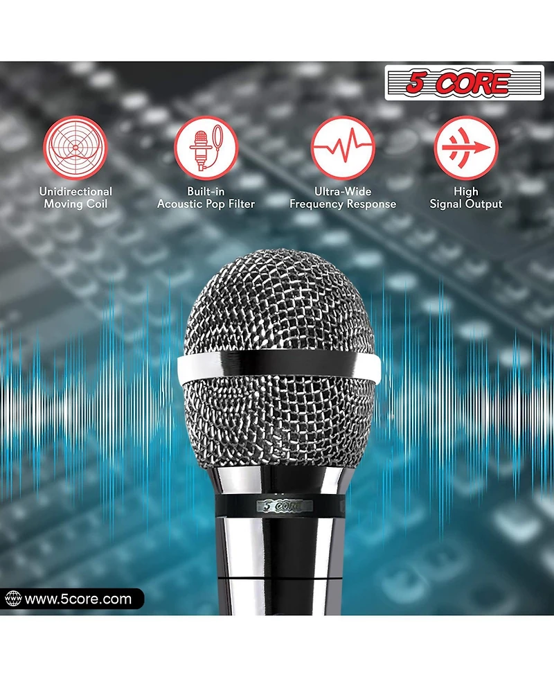 5 Core Microphone Xlr Dynamic Karaoke Singing Handheld Microfono Professional Vocal Dj Music Mic