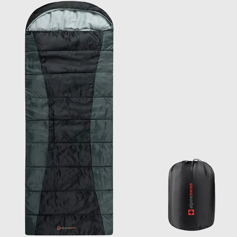 Alpine Swiss Sleeping Bag Adult Waterproof All Season Camping Backpacking Hiking