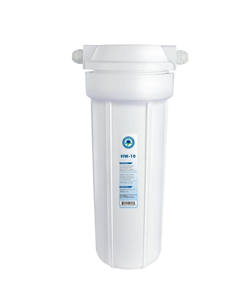 Apec Water Systems Apec 10" White Standard Filter Housing with 1/4" John Guest Fittings