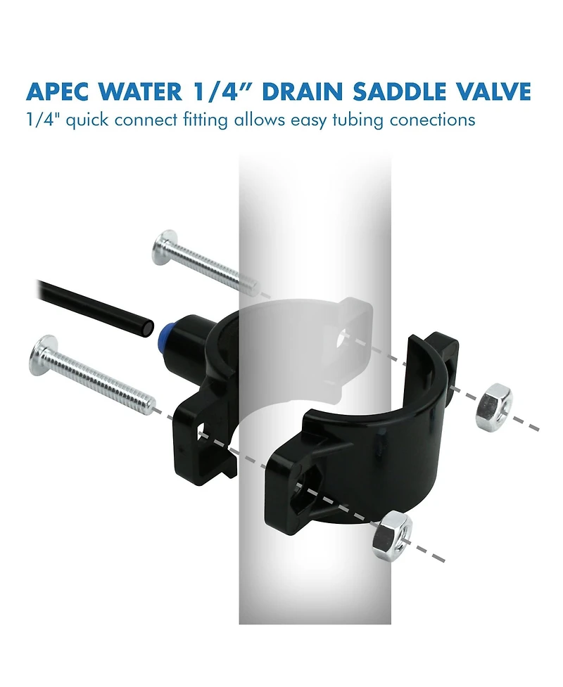 Apec Water Systems Drain Saddle for 1/4" Quick-Connect Tubing