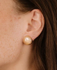 Ettika Polished Pebble Stud Earrings