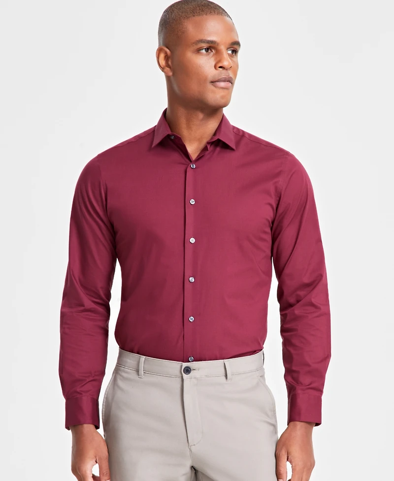 Alfani Men's Slim-Fit Solid Dress Shirt, Created for Macy's