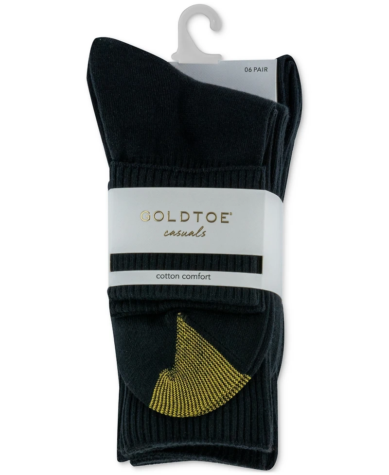 Gold Toe Women's 6-Pack Casual Turn Cuff Socks