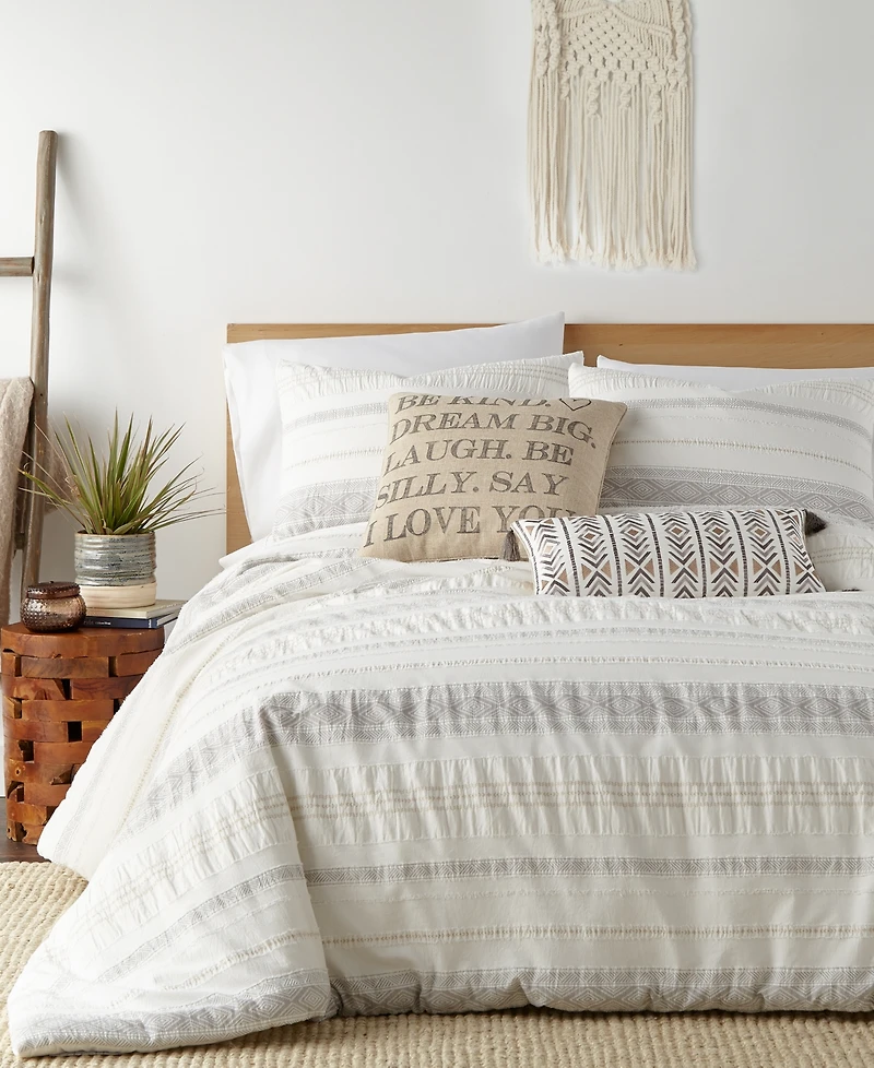Levtex Pickford Tribal Stripe 3-Pc. Duvet Cover Set, Full/Queen