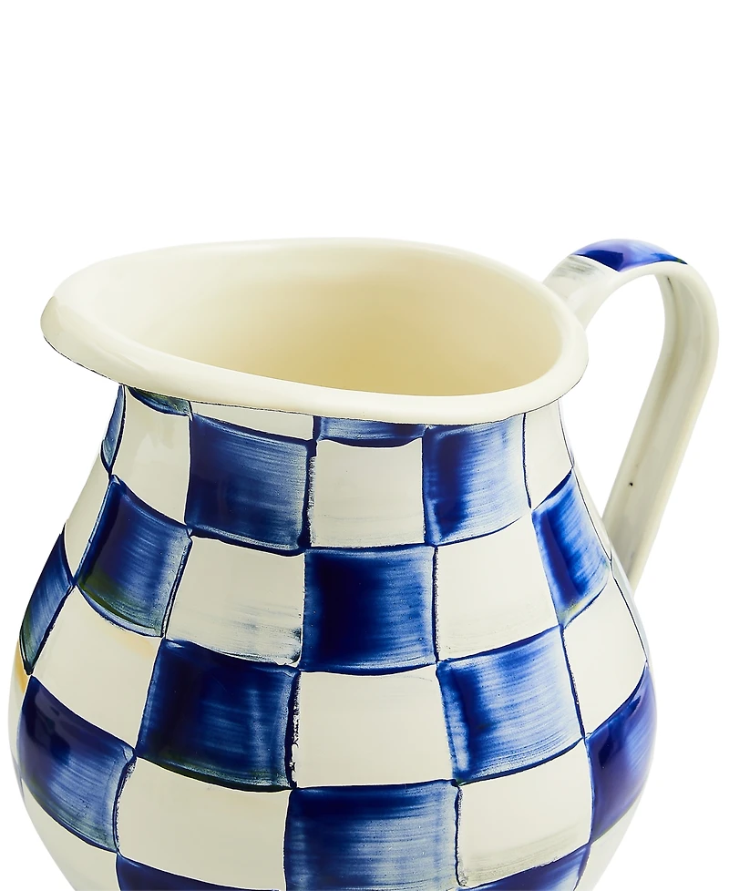 Mackenzie-Childs Royal Check Enameled Steel Pitcher