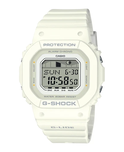 G-Shock Unisex Digital White Resin Watch, 40.5mm GLXS5600-7B