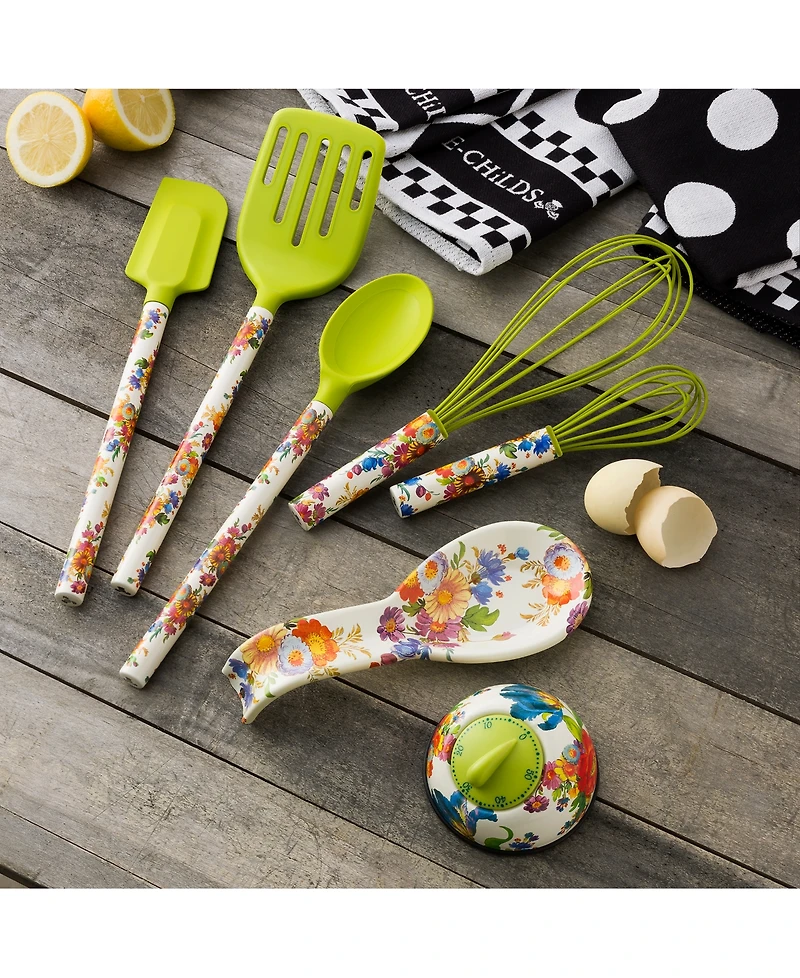 Mackenzie-Childs White Flower Market Spoon Rest