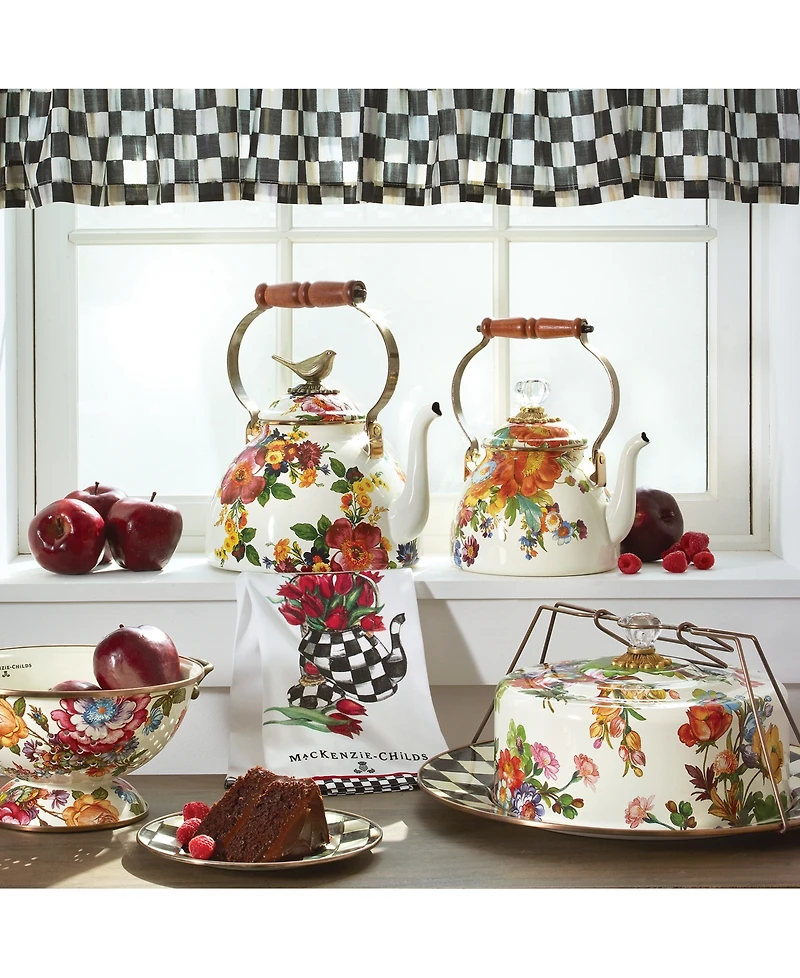 Mackenzie-Childs White Flower Market Large Colander