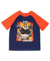 Kung Fu Panda Toddler Boys 4 Po Heart Of Dragon Warrior 2-Piece Pajama Short Set