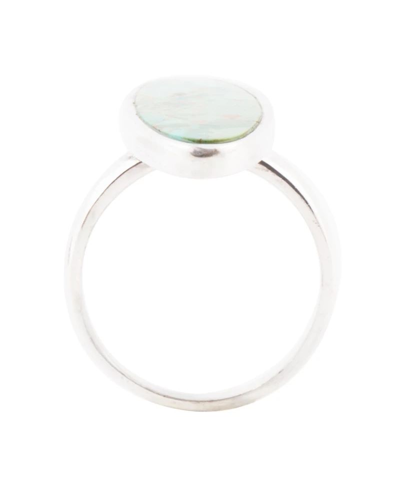 Barse Pueblo Genuine Turquoise Sterling Silver Oval Ring