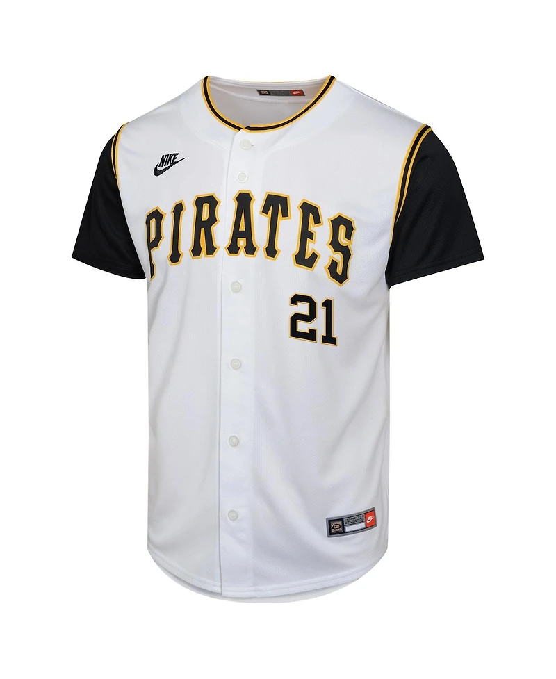 Nike Big Boys and Girls Roberto Clemente White Pittsburgh Pirates Cooperstown Collection Limited Player Jersey