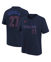 Nike Big Boys and Girls Vladimir Guerrero Jr. Navy Toronto Blue Jays 2024 City Connect Name Number T-Shirt