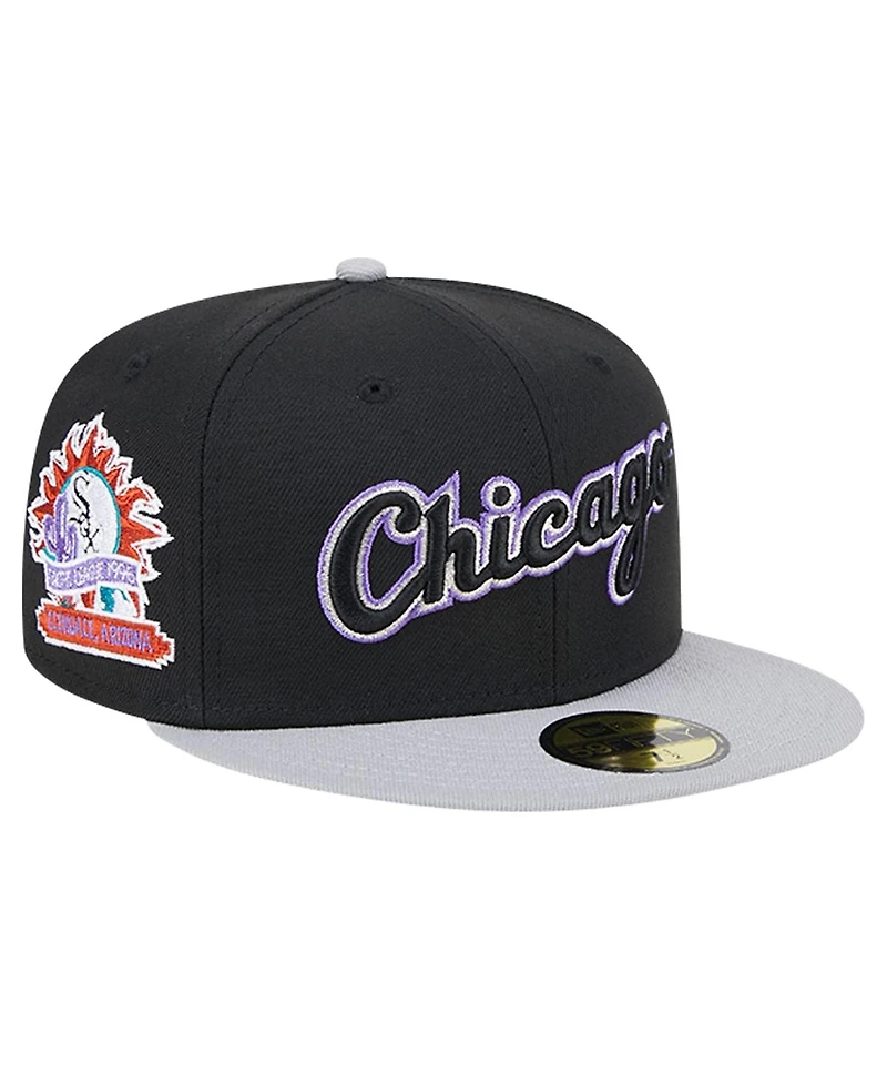 New Era Men's Black Chicago White Sox Retro Spring Training 59FIFTY Fitted Hat