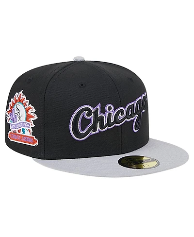 New Era Men's Black Chicago White Sox Retro Spring Training 59FIFTY Fitted Hat