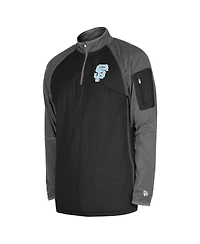 New Era Men's Black San Francisco Giants Father's Day Raglan Quarter-Zip Top
